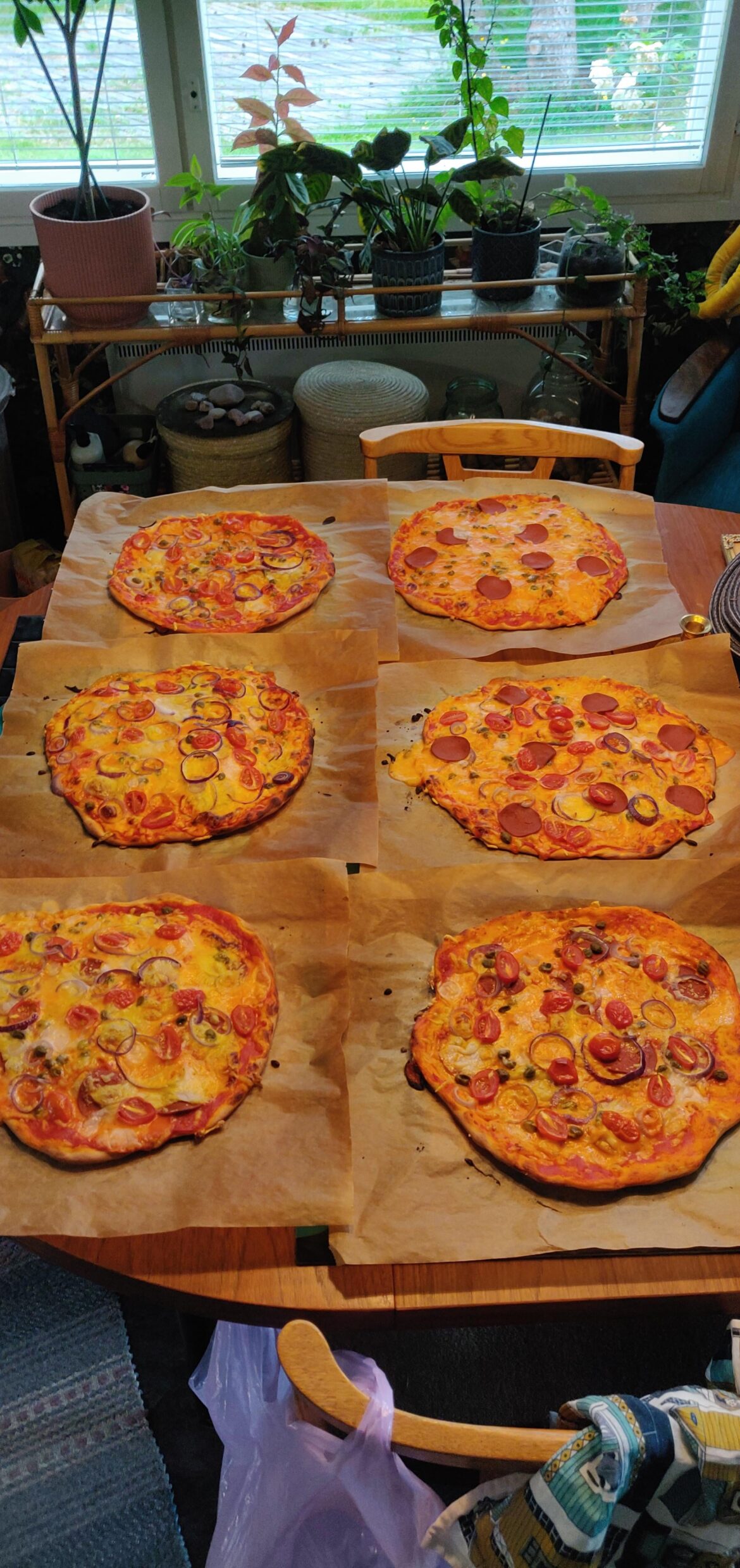 I made some pizzas