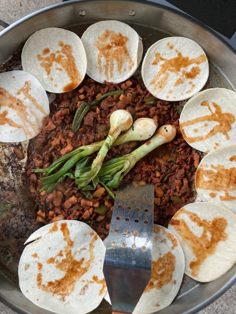 Just a gringo trying my best. Discada meal for the family.