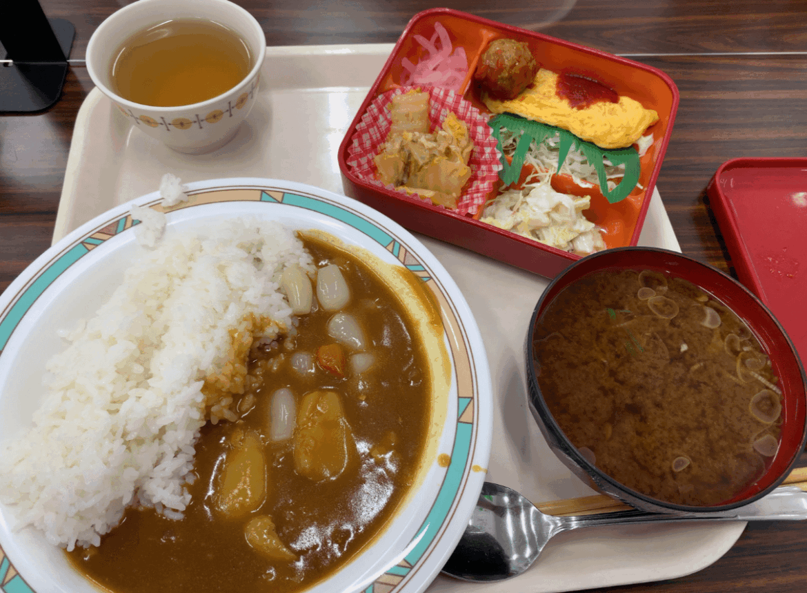 Lunch at the company cafeteria today, just 250 Yen!