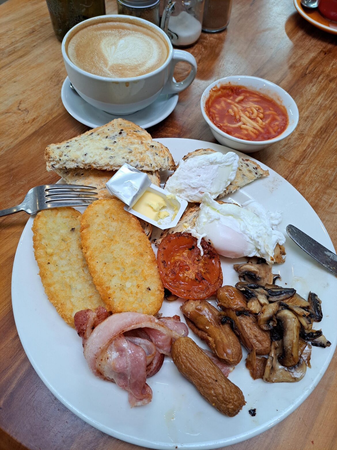 Cafe88, Woodville, New Zealand. Big breakfast, NZD$27, approx GB£12.