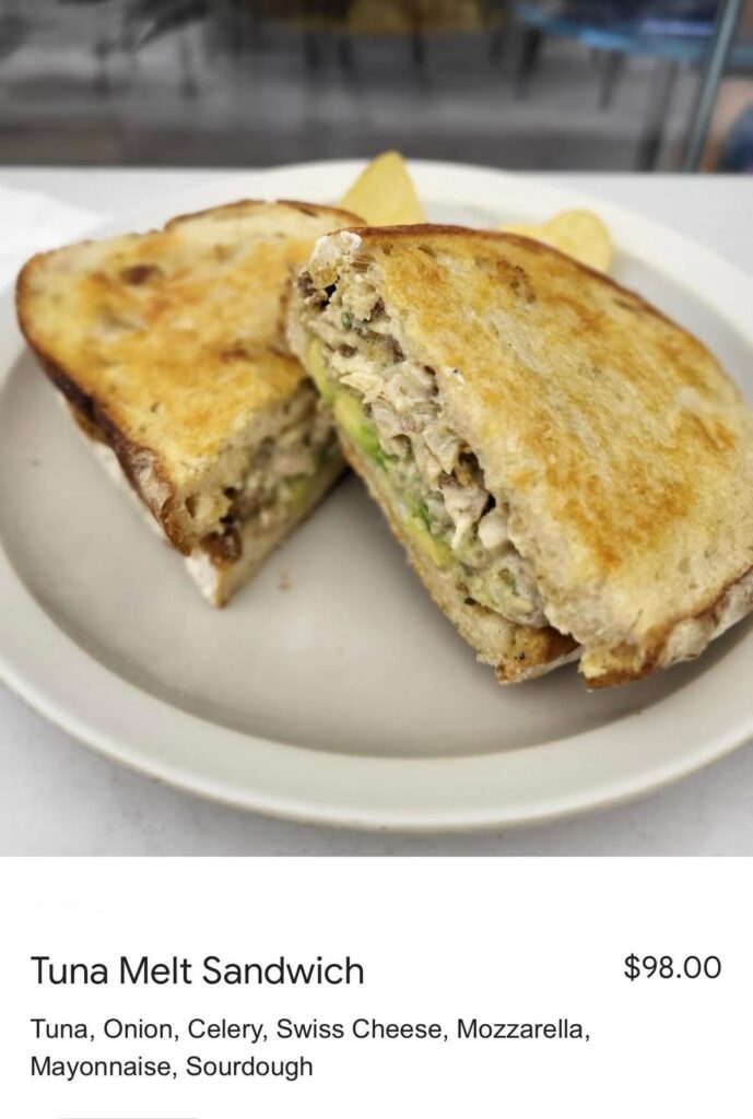 calories for this delicious tuna melt sandwich? (Excluding the chips)