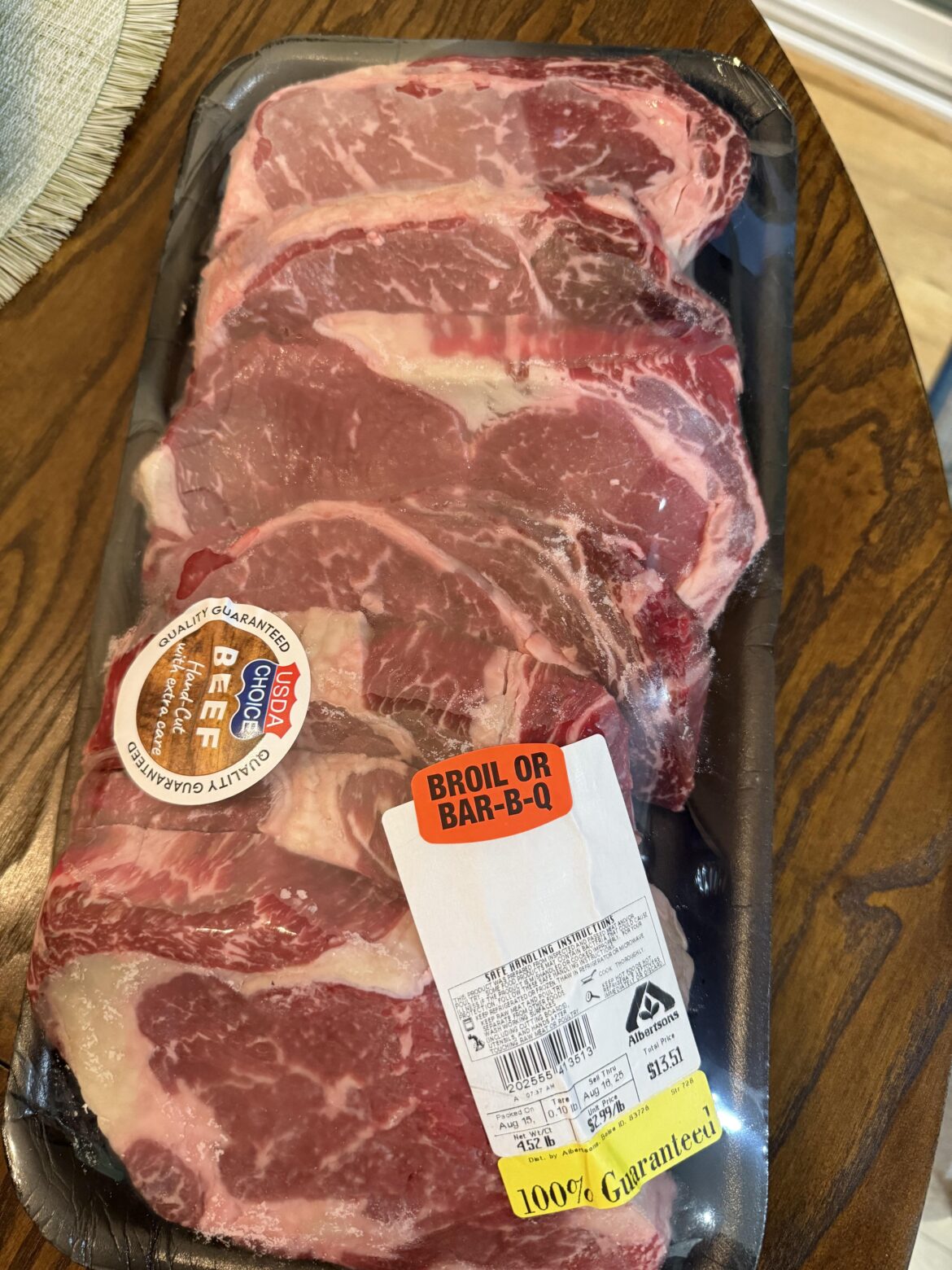 Found this in the clearance section, I think they are boneless ribeyes