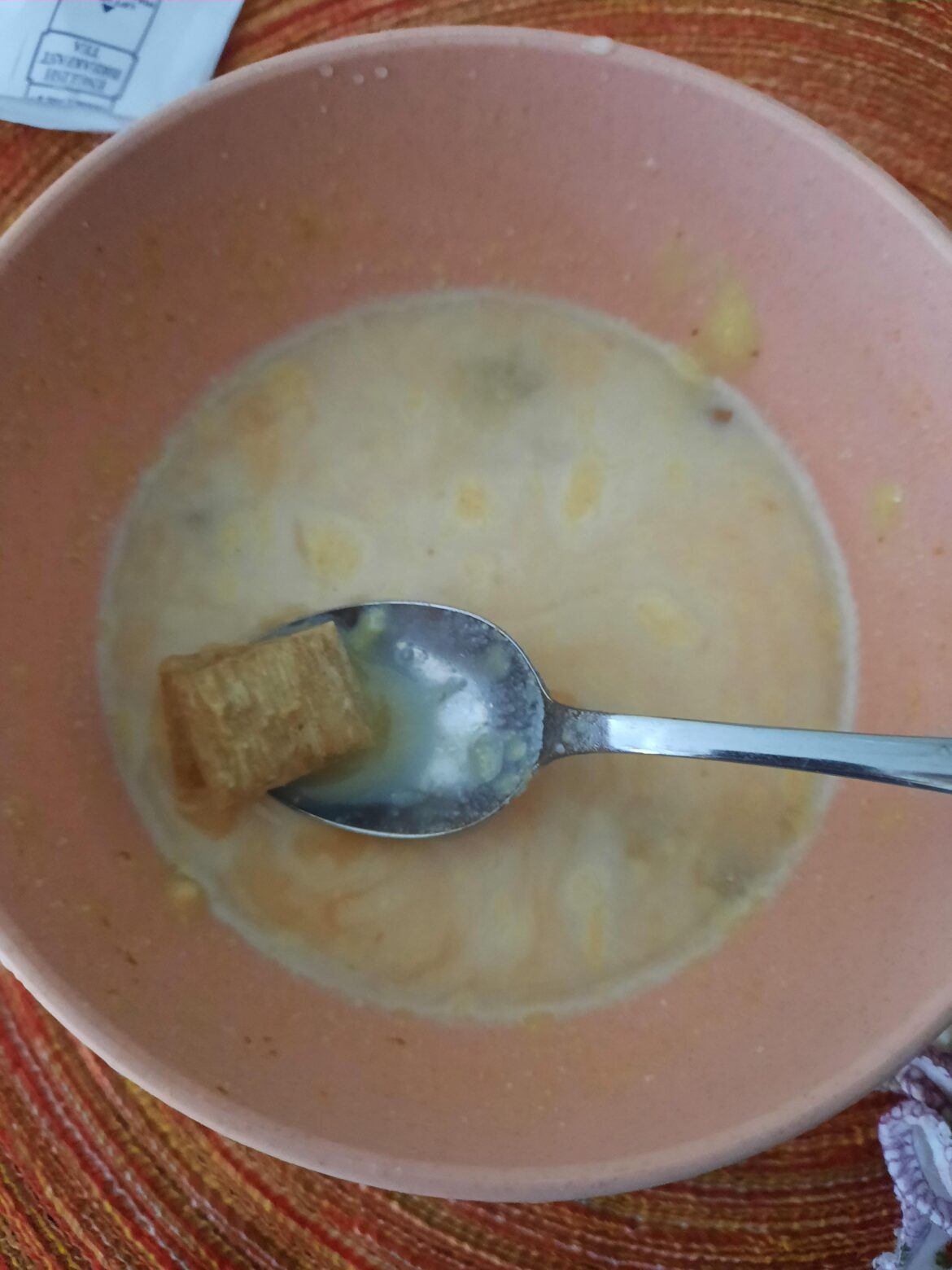 My breakfast every morning (can you guess what's in the liquid? It's not milk)