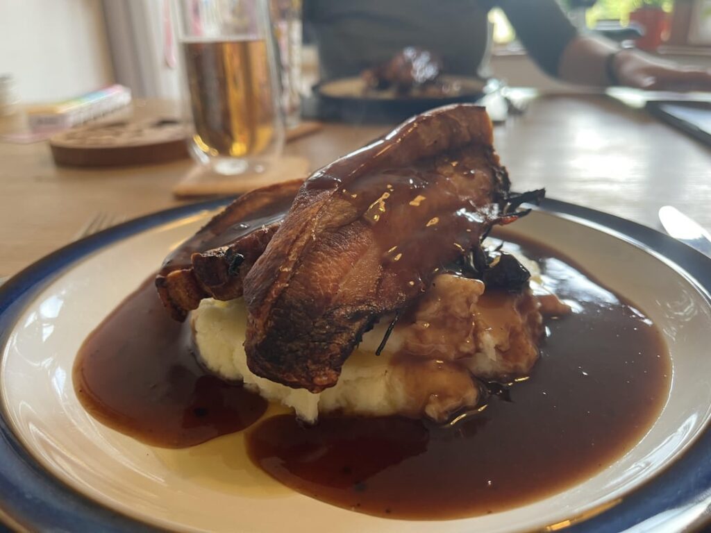 Birthday belly pork and Victoria sponge