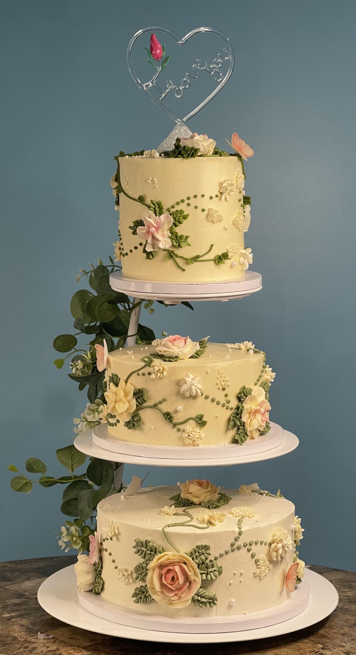 Wedding cake I made for my mother-in-law and father-in-law.