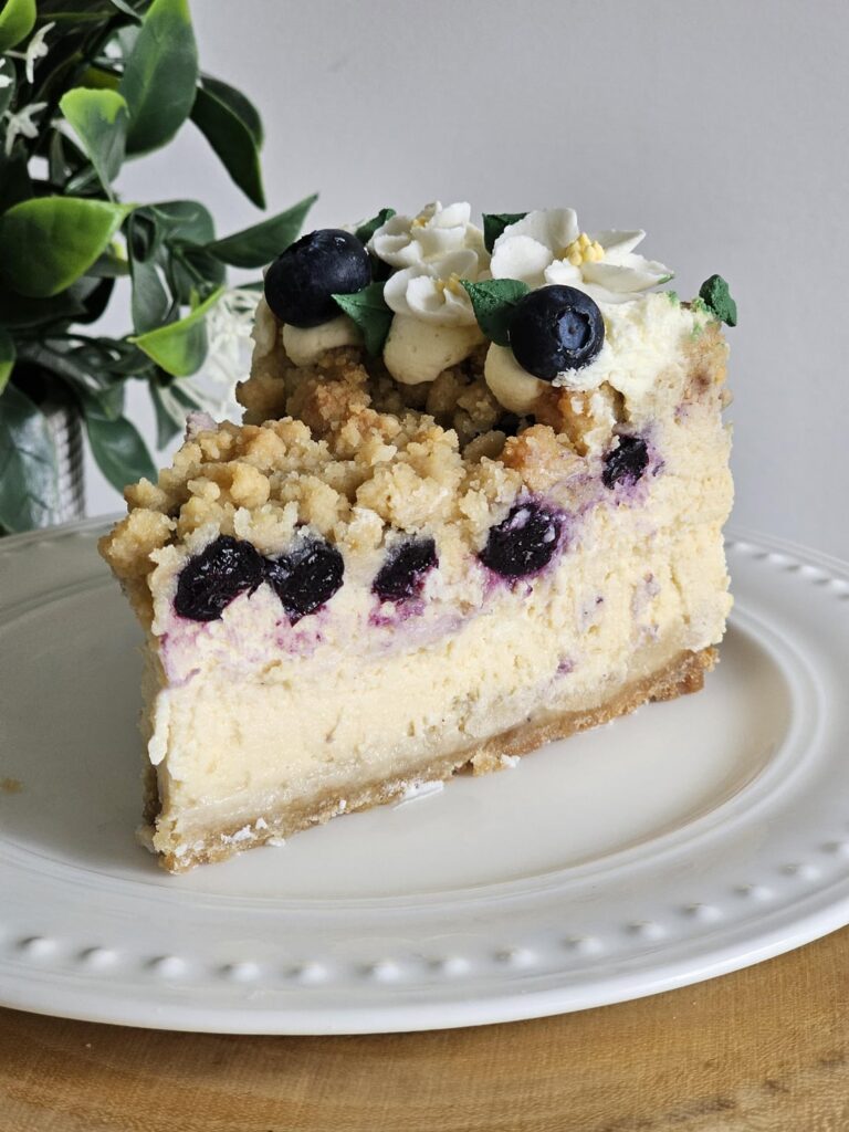 Blueberry crumble cheesecake