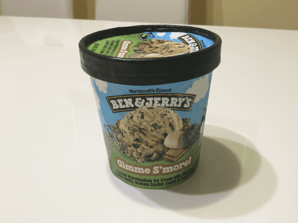 Trying Ben & Jerry's s'mores ice cream