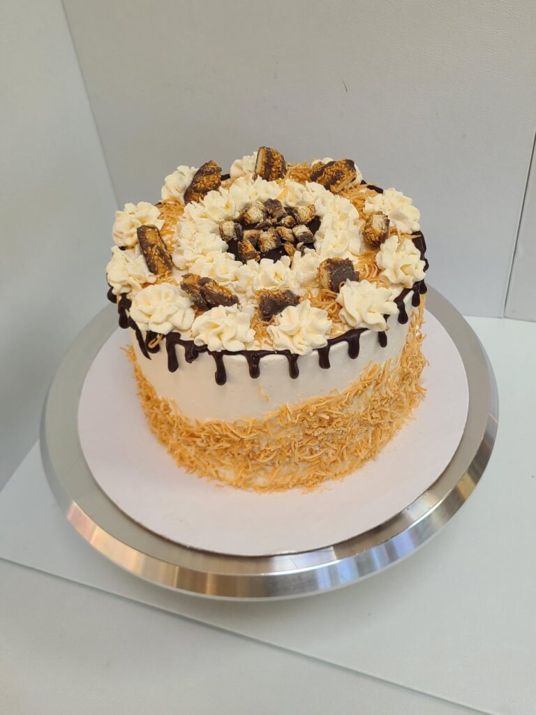 Girl Scout Caramel deLites in a cake!