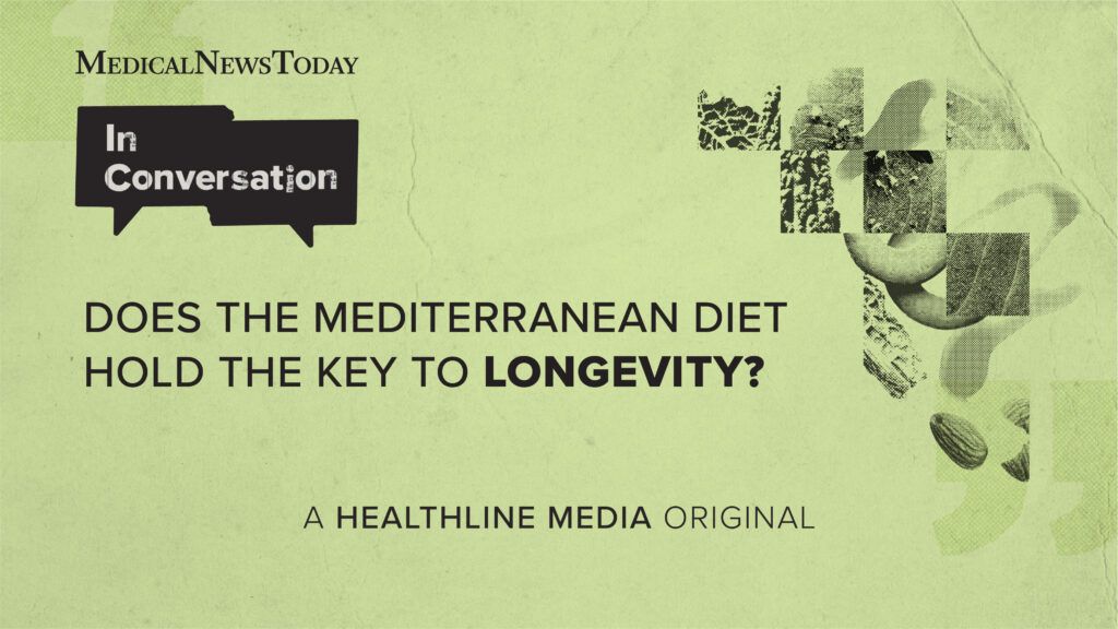 widescreen banner for in conversation episode on mediterranean diet and longevity