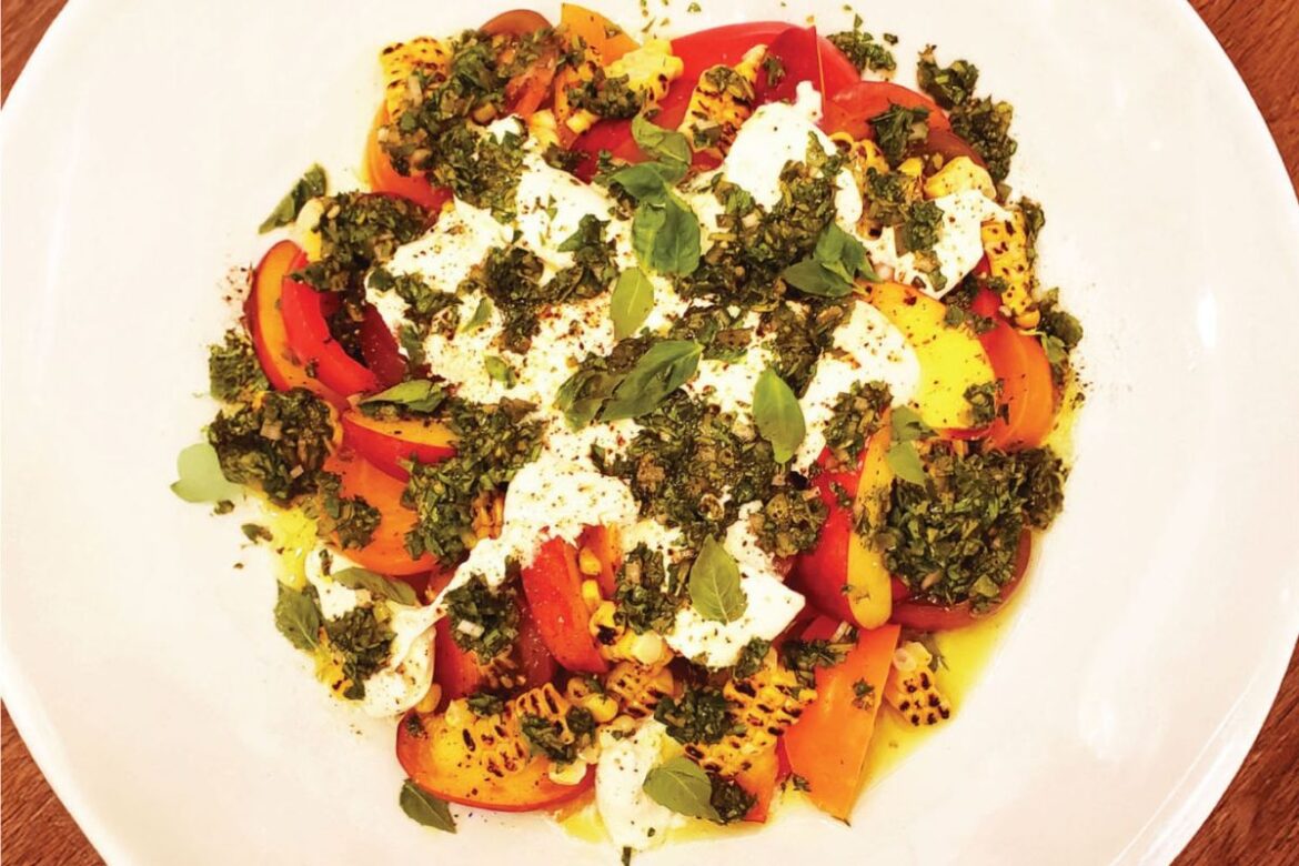 This Tomato and Peach Salad Recipe Is So Refreshing tomato and peach salad