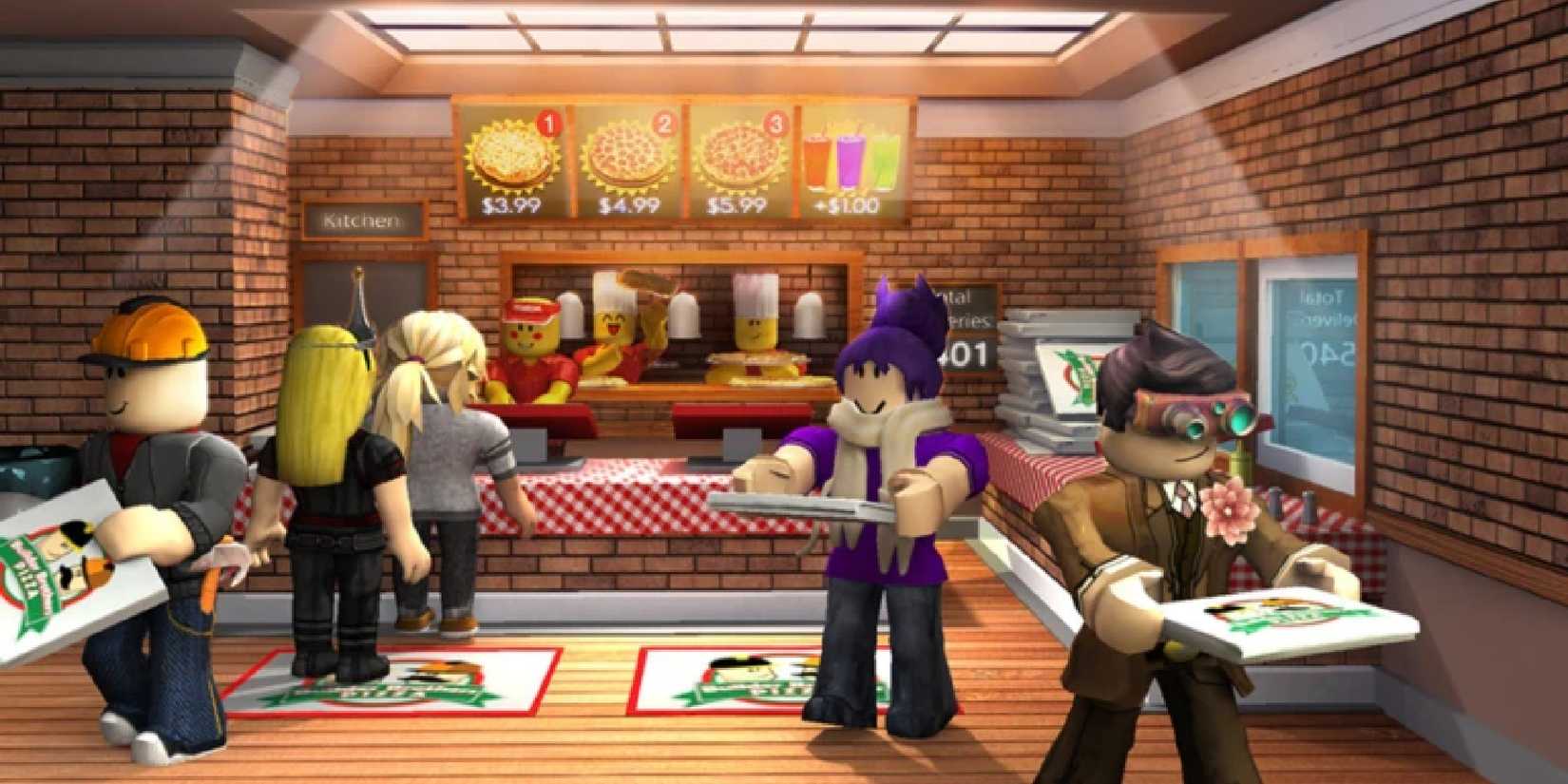 work at a pizza place roblox