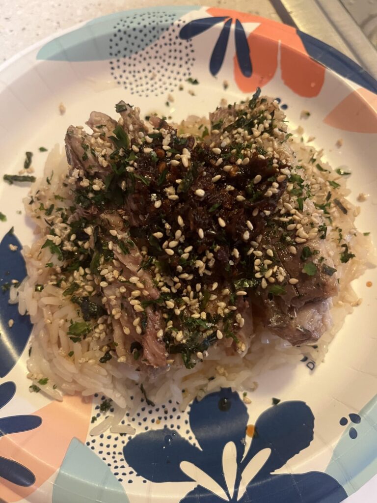 For the one who suggested this meal….thank you! It’s so damn good.