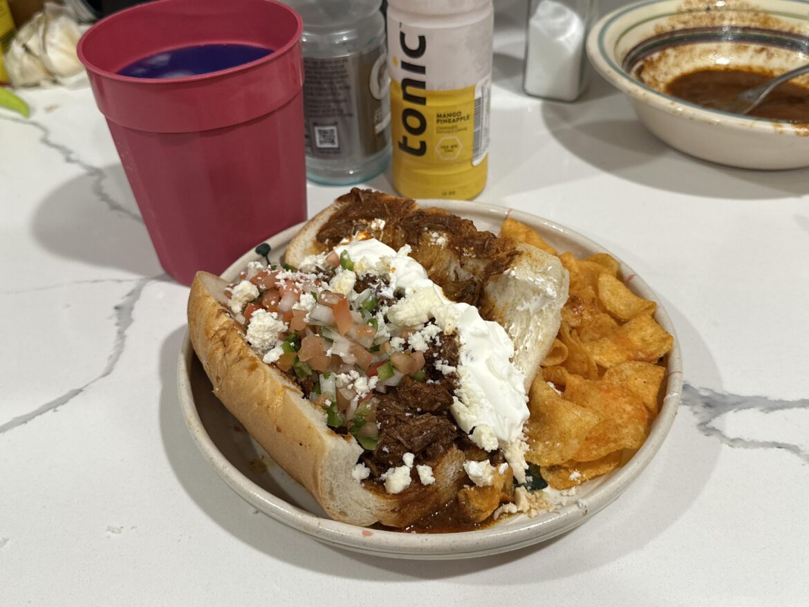 barbacoa w/ pico, queso fresco and sour cream.