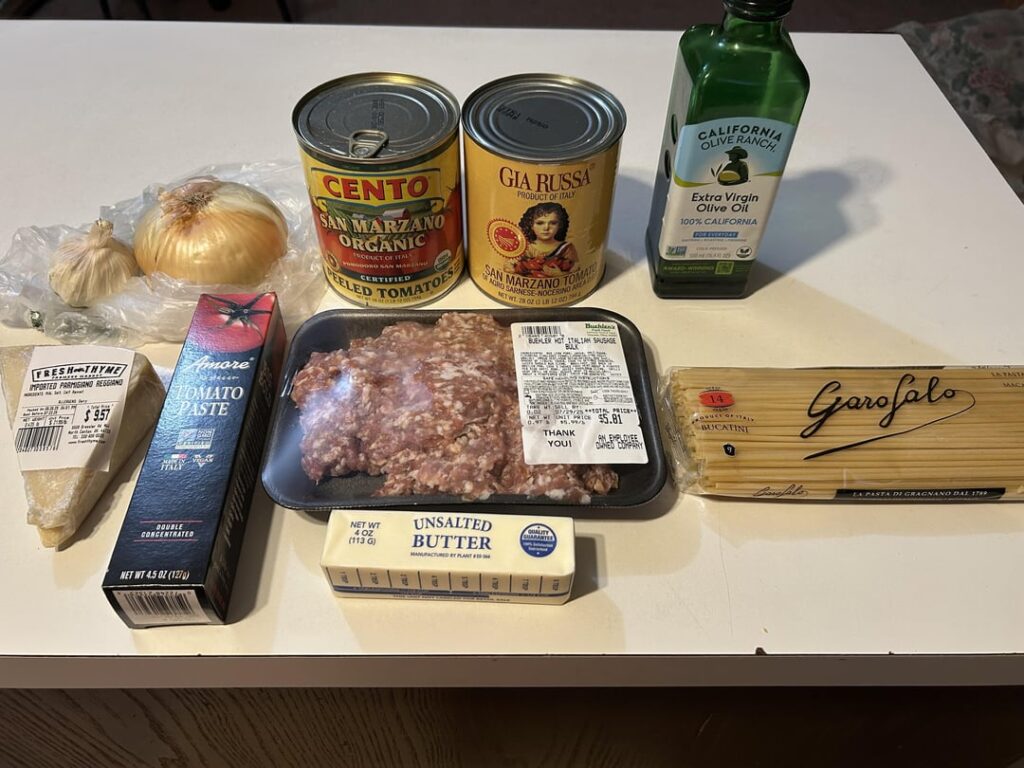 Tomato sauce with Italian sausage