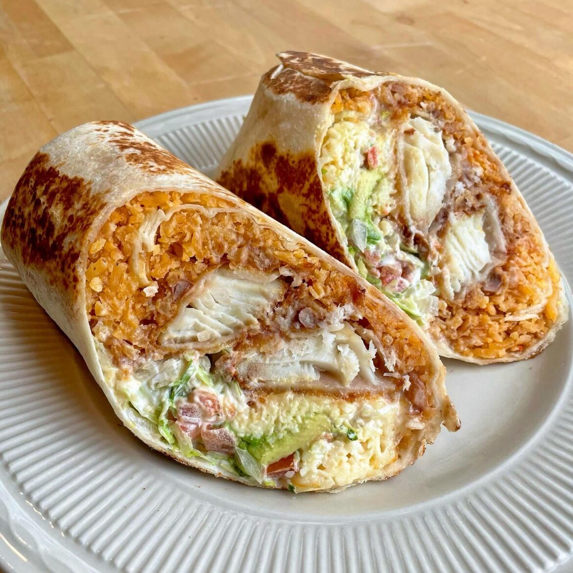 Fried Cod Fish Burrito