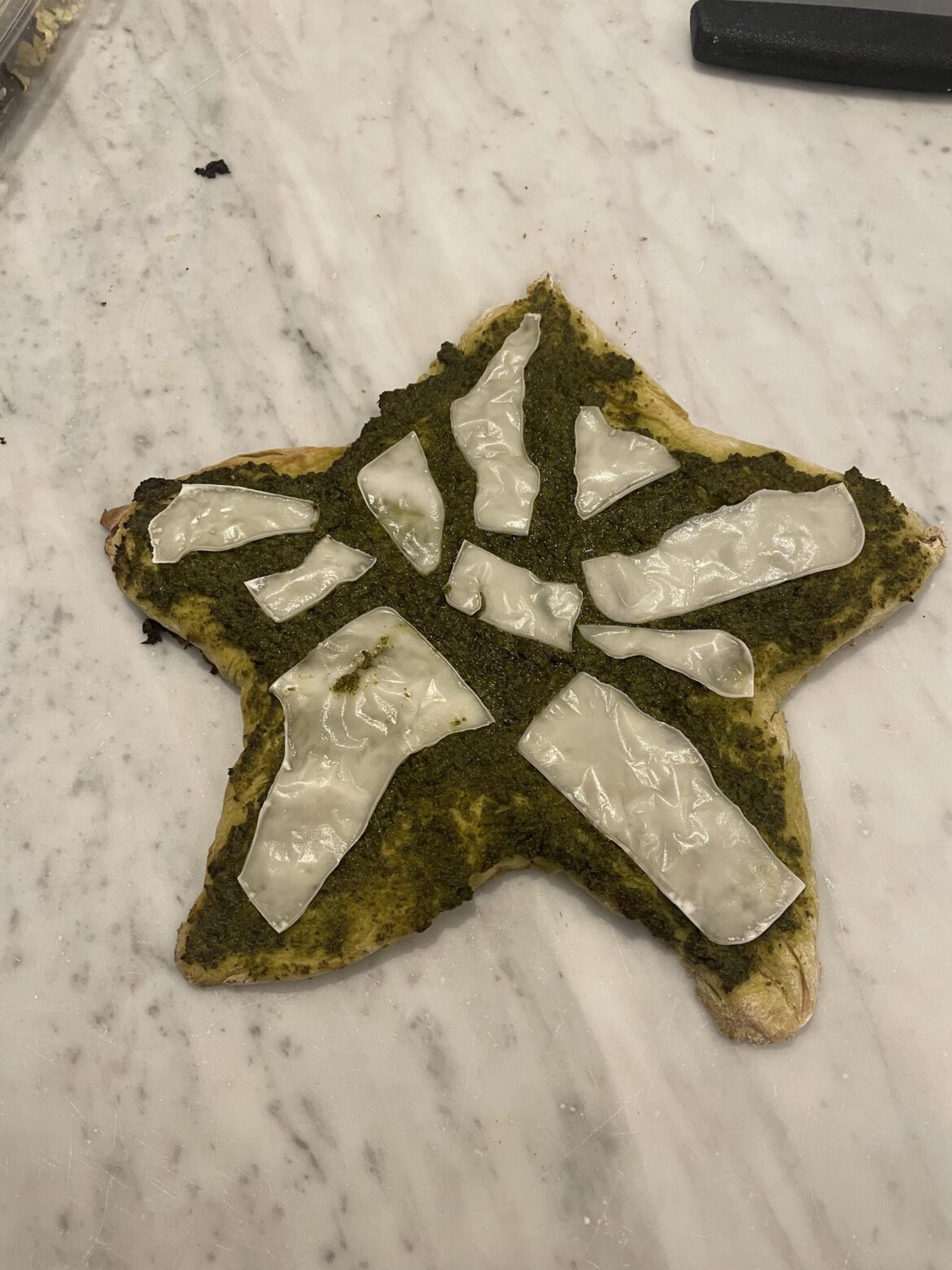 Made some star-shaped pizza.