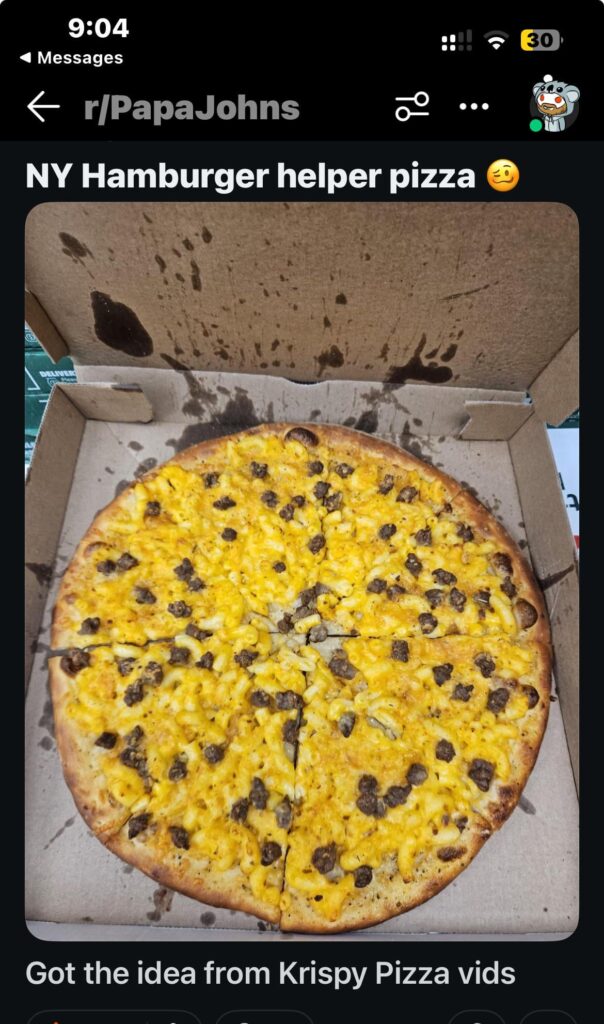 Hamburger helper pizza