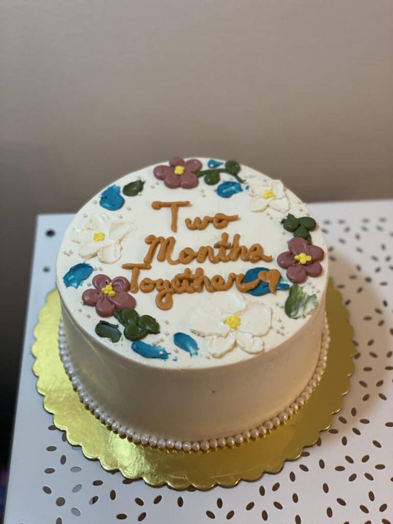 A small marriage anniversary cake order