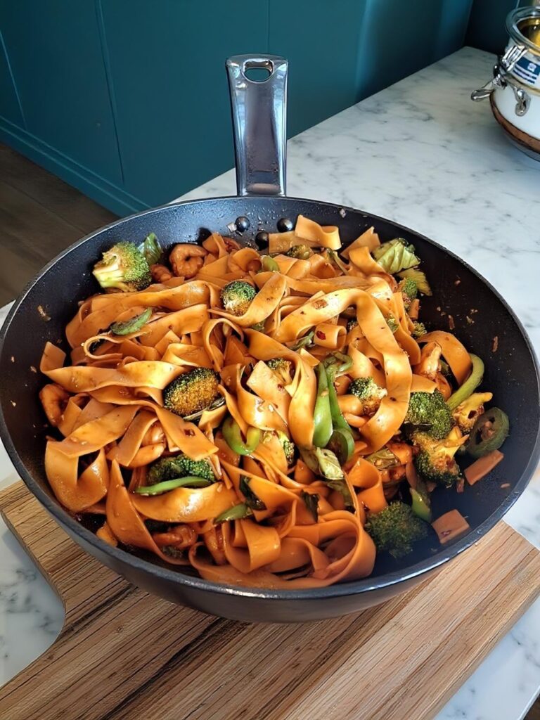 [OC] I made Shrimp Pad Kee Mao