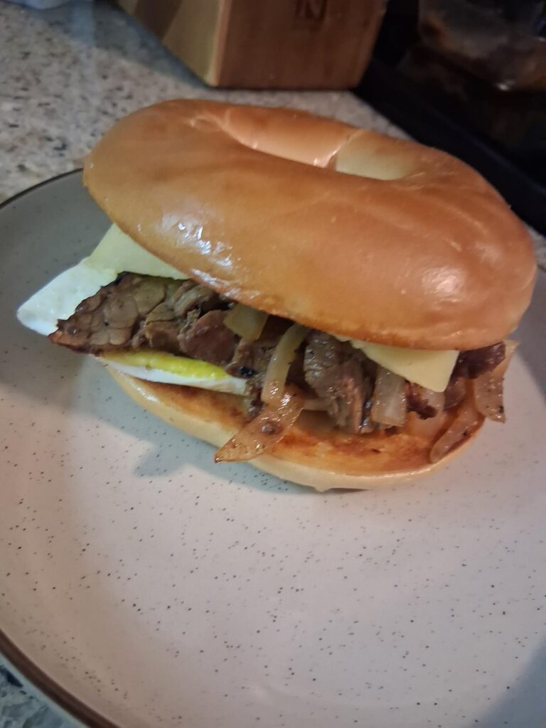 Steak & Egg Breakfast Bagel