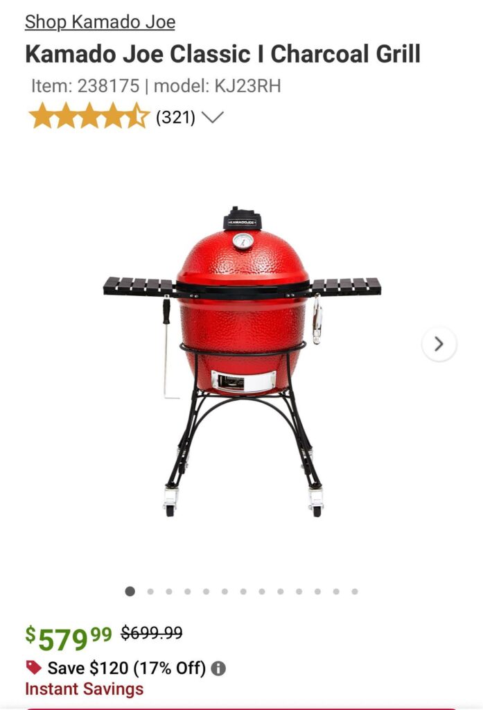 Kamado Joe Classic for $579 - Good deal or nah?