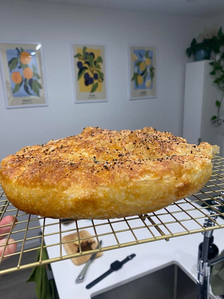 75% hydration foccacia 24 hr cold ferment