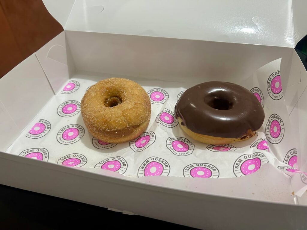 Calories in these churro (130g) and boston (150g) donuts?