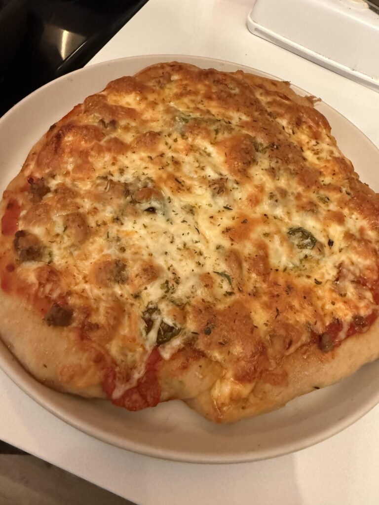 King Arthur Pizza Dough in Cast Iron Pan
