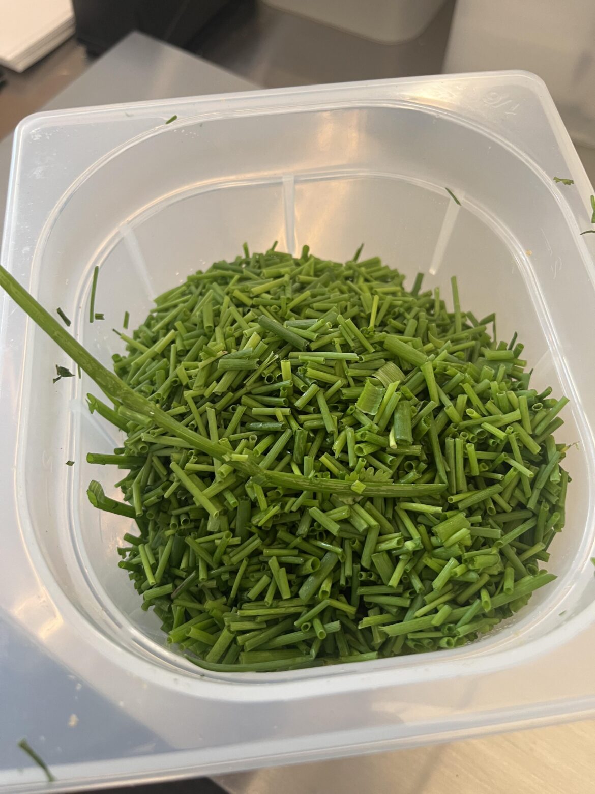 Cut the chives, chef!