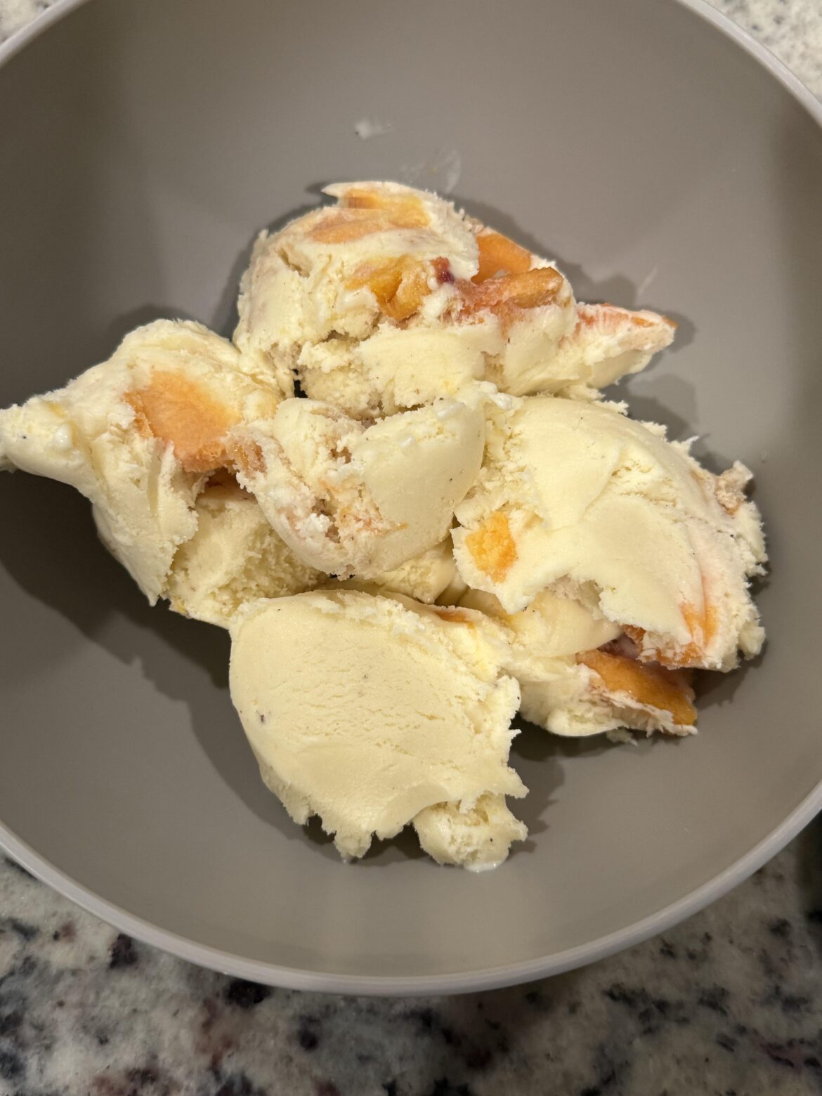 August Ice Cream: Peach Cobbler