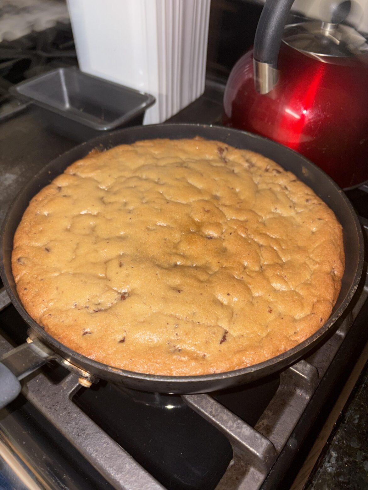 made a cookie skillet using a tube of cookie dough