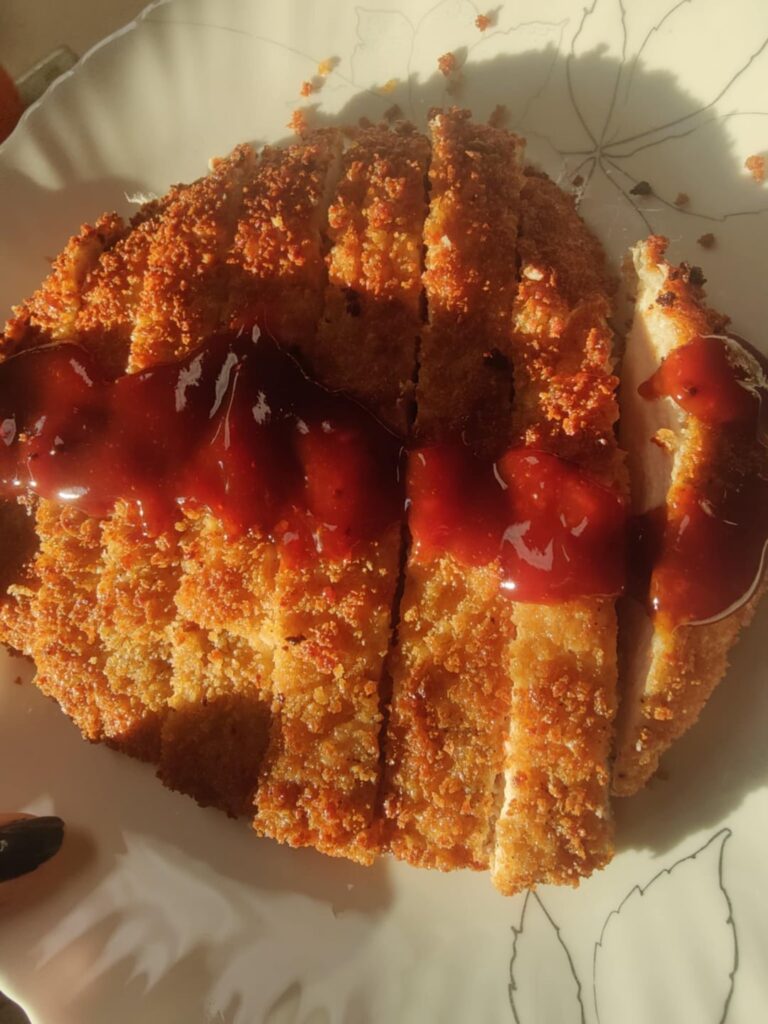 first time making Chicken katsu and Tonkatsu sauce! how's it look?