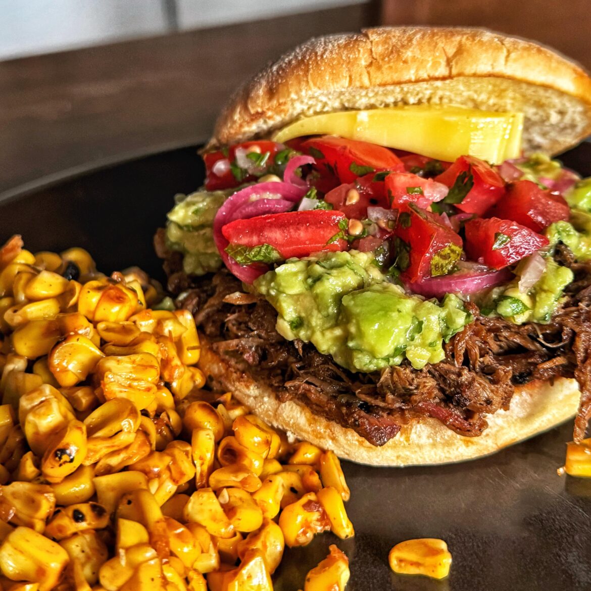 Home made Pulled Pork burger