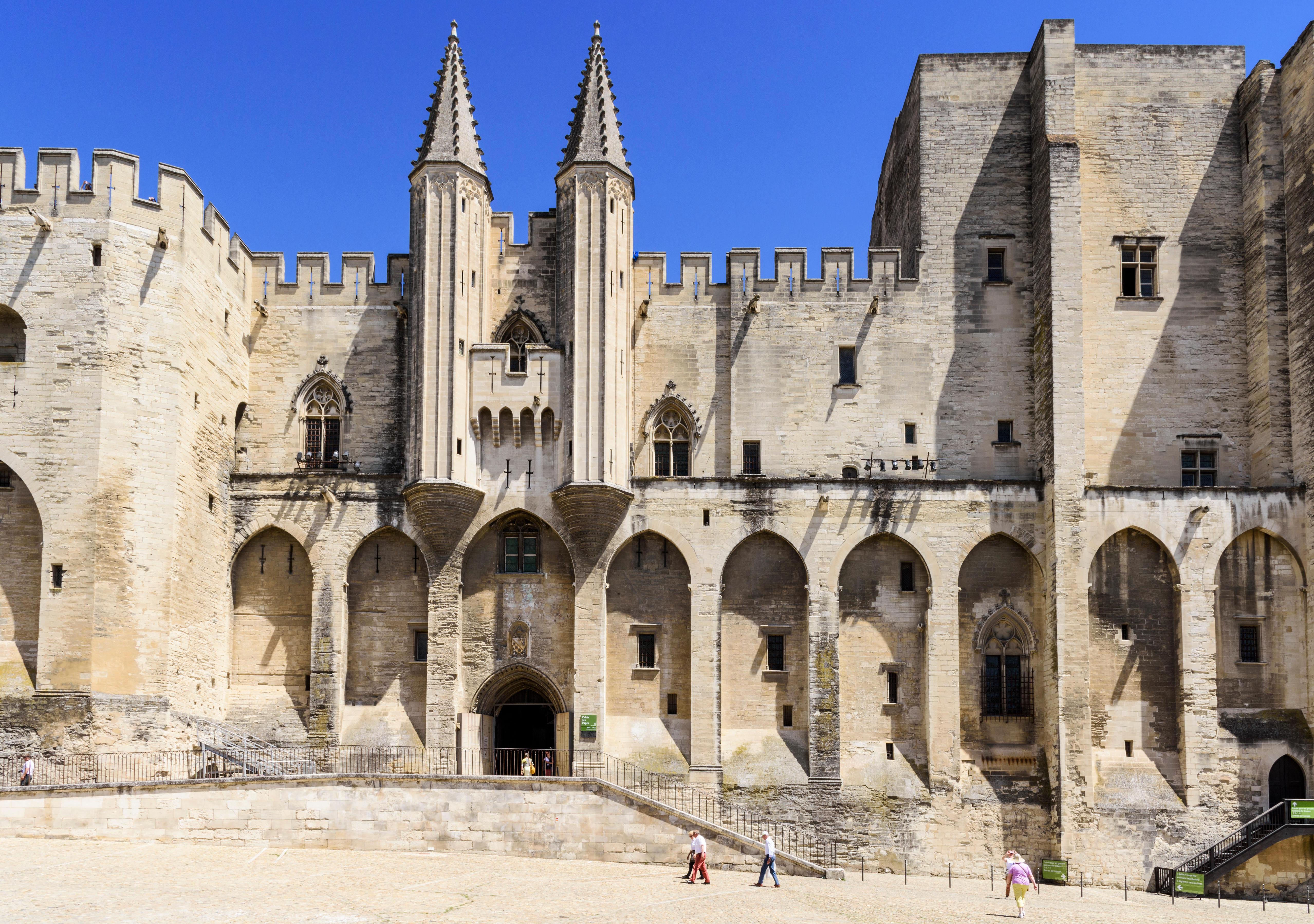 Palais Neuf facade, Avignon, France.