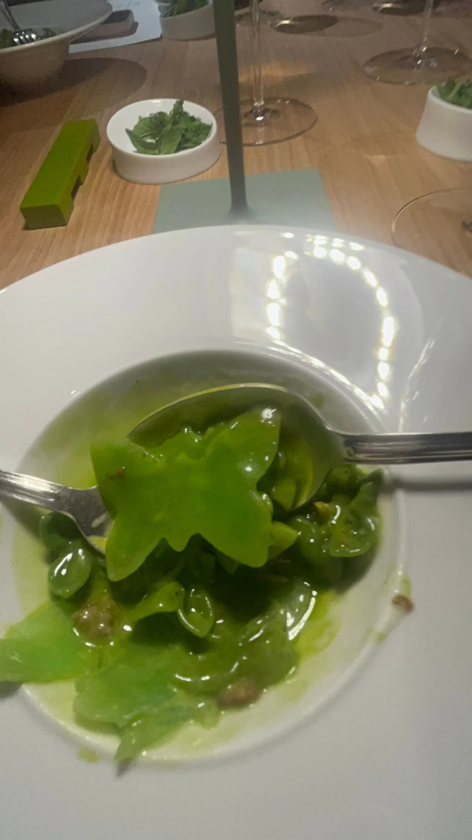 Green Hairstreak uses Emilian farfalle, green pea and lemon ragù with Apennine butter.