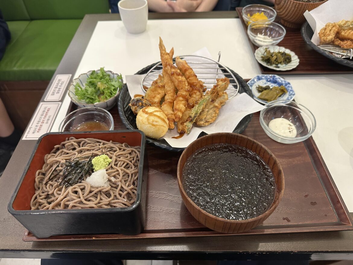 Cold soba and crispy tempura is the perfect combo for a hot summer day. Cold soba and crispy tempura is the perfect combo for a hot summer day.