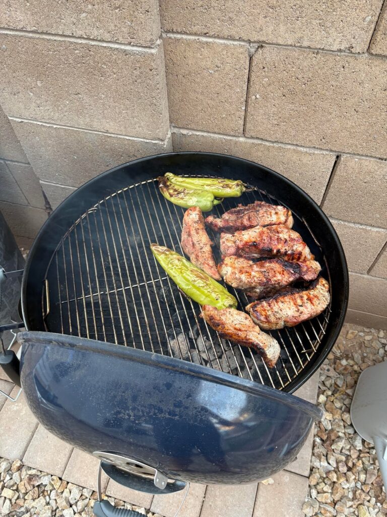 Spare ribs, hatch green chile mashed potatoes and salad with homemade ranch