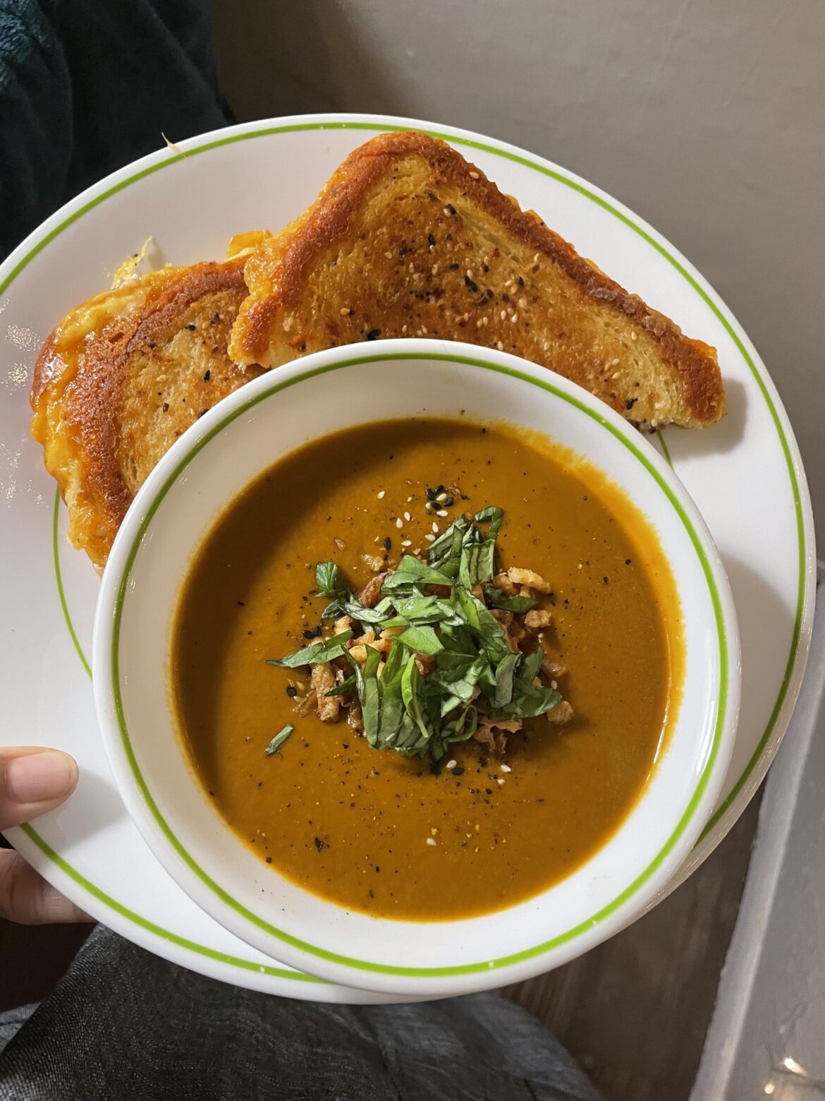 grilled cheese and tomato soup! a classic