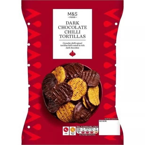 M&S' Dark Chocolate and Chilli Tortillas 