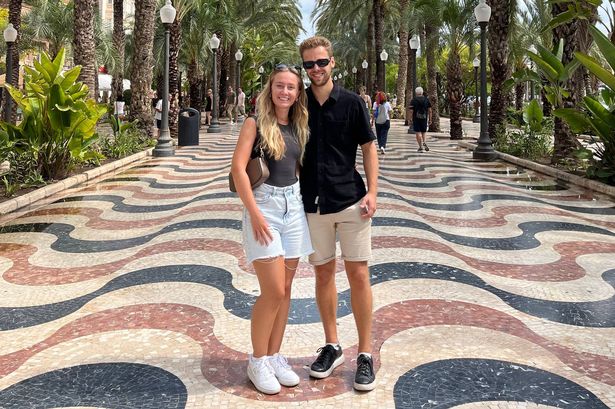 Jade and Edward posing for a photo in Murcia