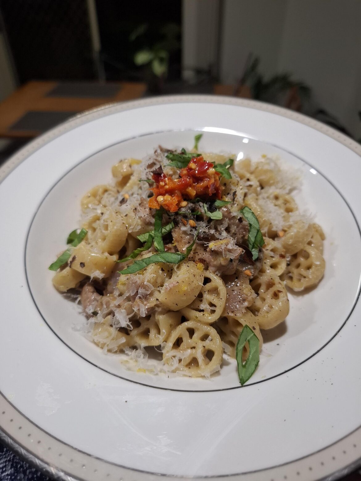 Sausage and Pesto Pasta
