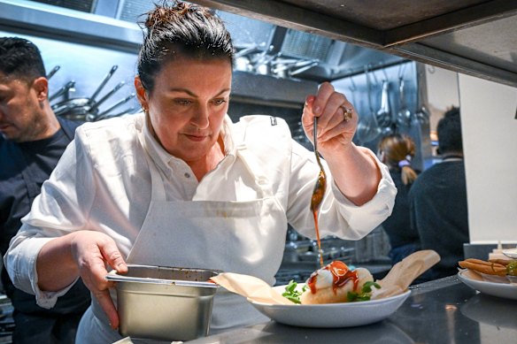 Chef Karen Martini is on the pans at Bar Carolina, which she recently took over alongside husband Michael Sapountsis.