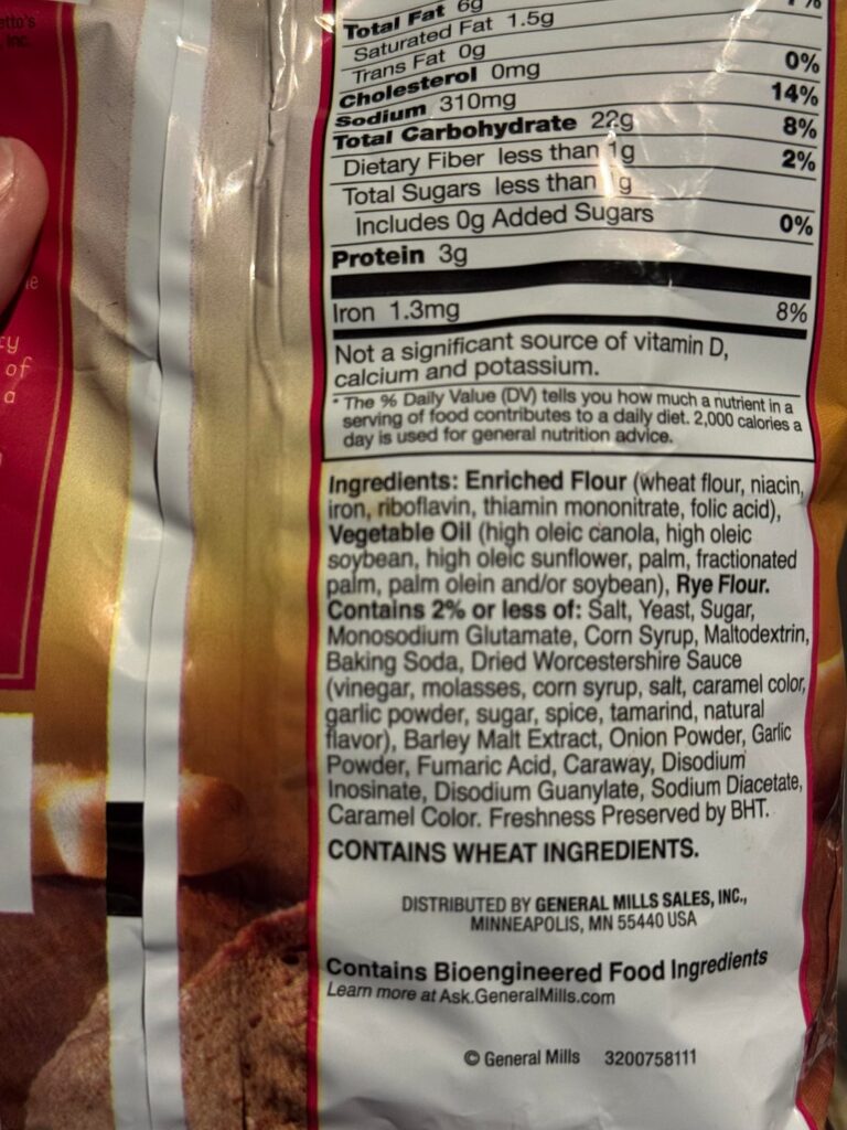 Does Gardetto’s contain anchovy?