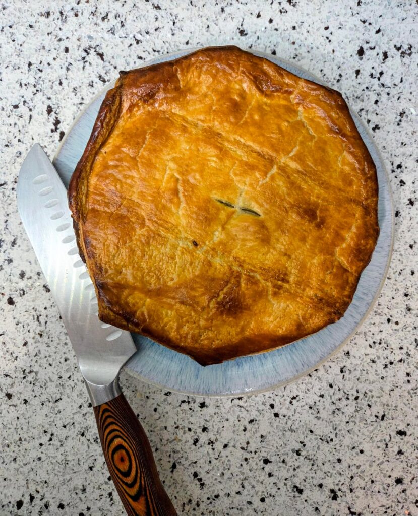 Family sized Aussie meat pie. I followed Nagy's (recipetineats). She has never let me down.