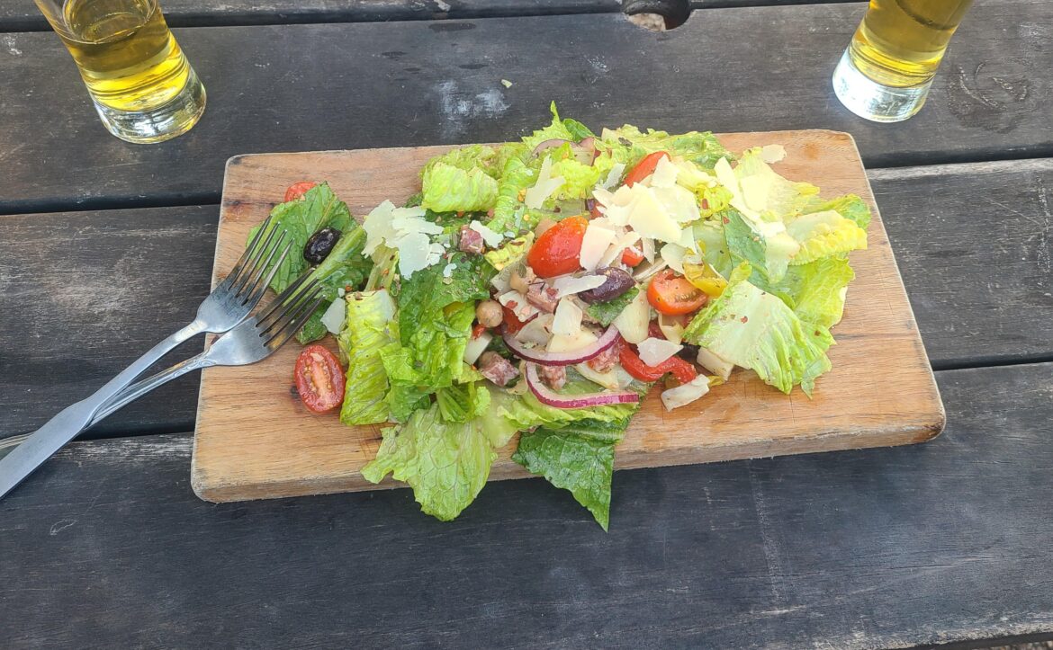 Prepared and served on the same cutting board?!