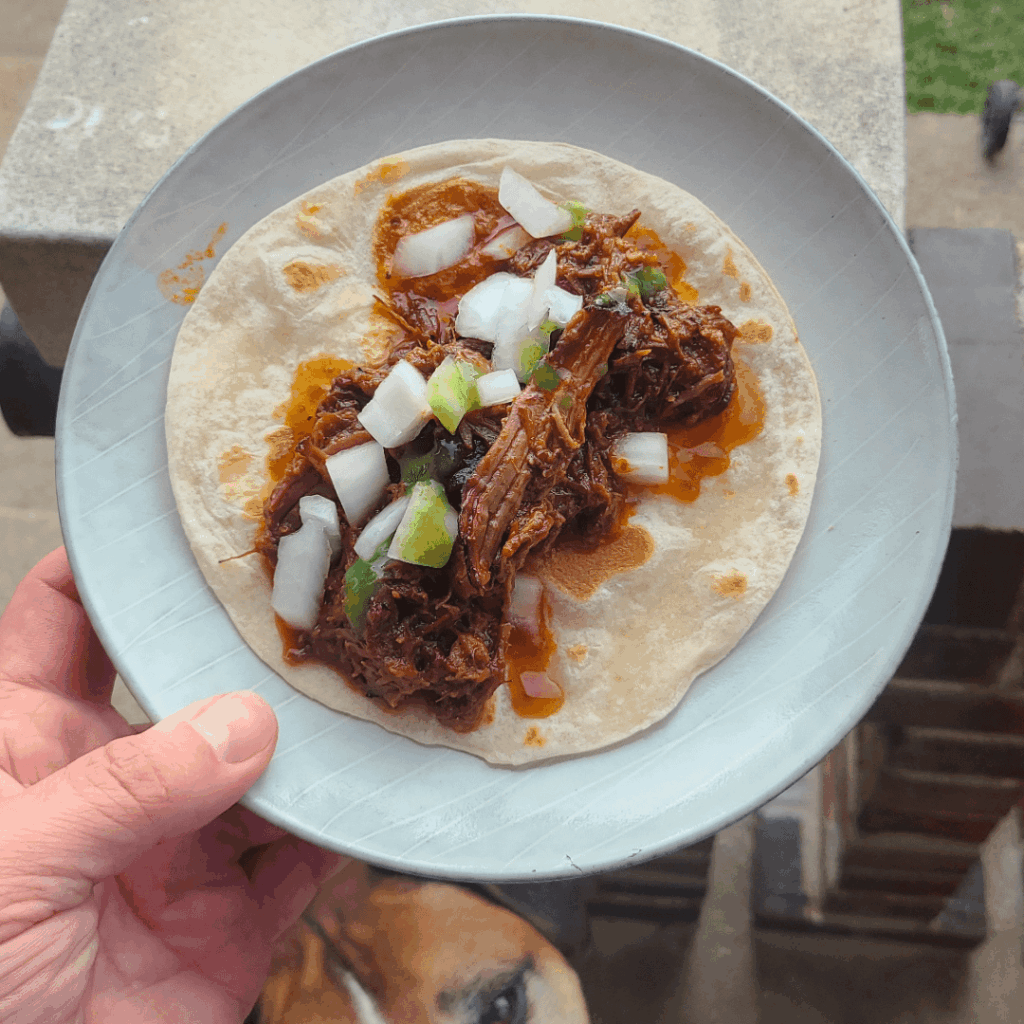 Come on over, the barbacoa is ready.