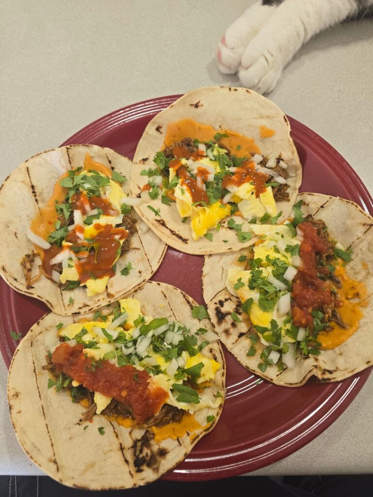 Low effort short rib breakfast tacos Low effort short rib breakfast tacos
