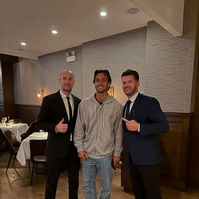 Lorenzo Musetti, Sinner's upcoming opponent, also dined at Delbianco