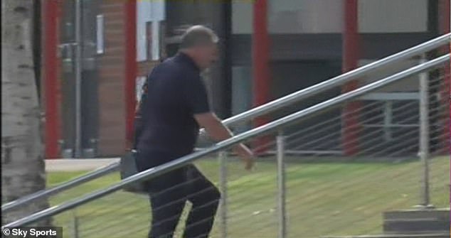 Postecoglou was seen arriving at Nottingham Forest's training ground on Tuesday morning