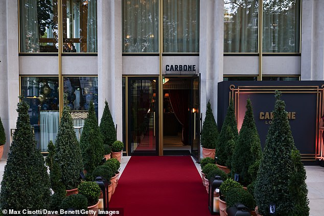 The new Italian American restaurant is located just a stone's throw away from luxury hotel Claridge's, in the building that used to house the American Embassy